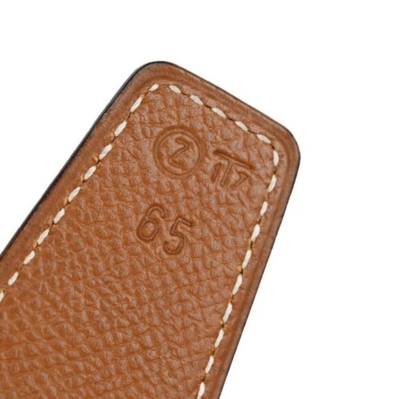 HERMES H Logo Constance Reversible Buckle Belt Leather Black Brown 85RH305 - Picture 7 of 12